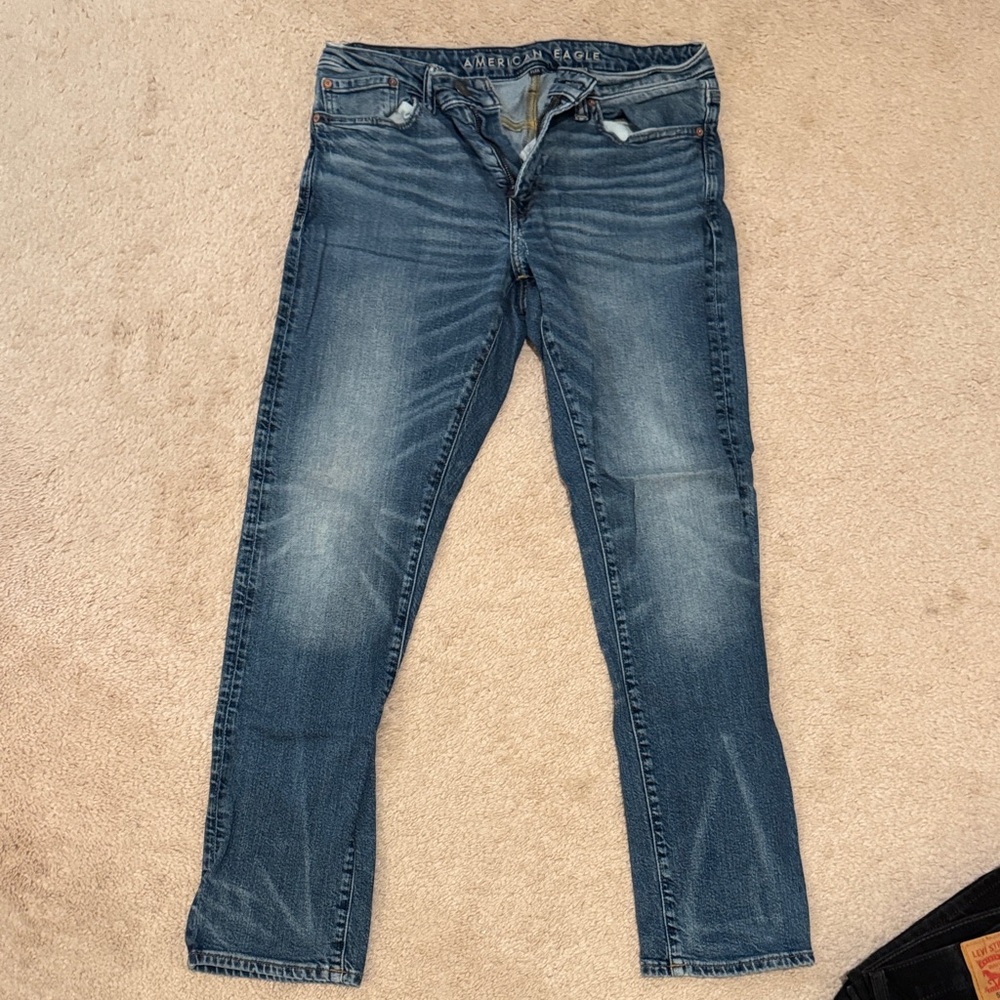American Eagle Outfitters Women's Dark Blue Skinny Jeans